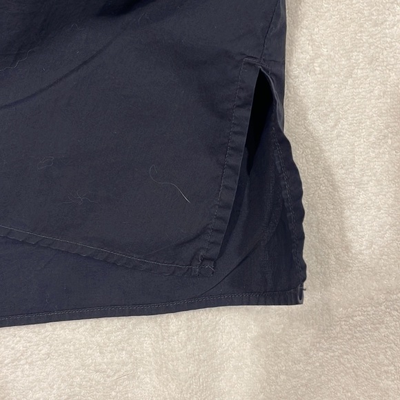 TALBOTS - navy – blue cotton tunic with decorative trim. Imported. 1XWP - Picture 6 of 6